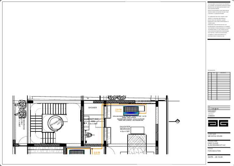 GH - Furniture Layout Drawing - R1 - 23.12.24-FIrst Floor Elevation A-A ...