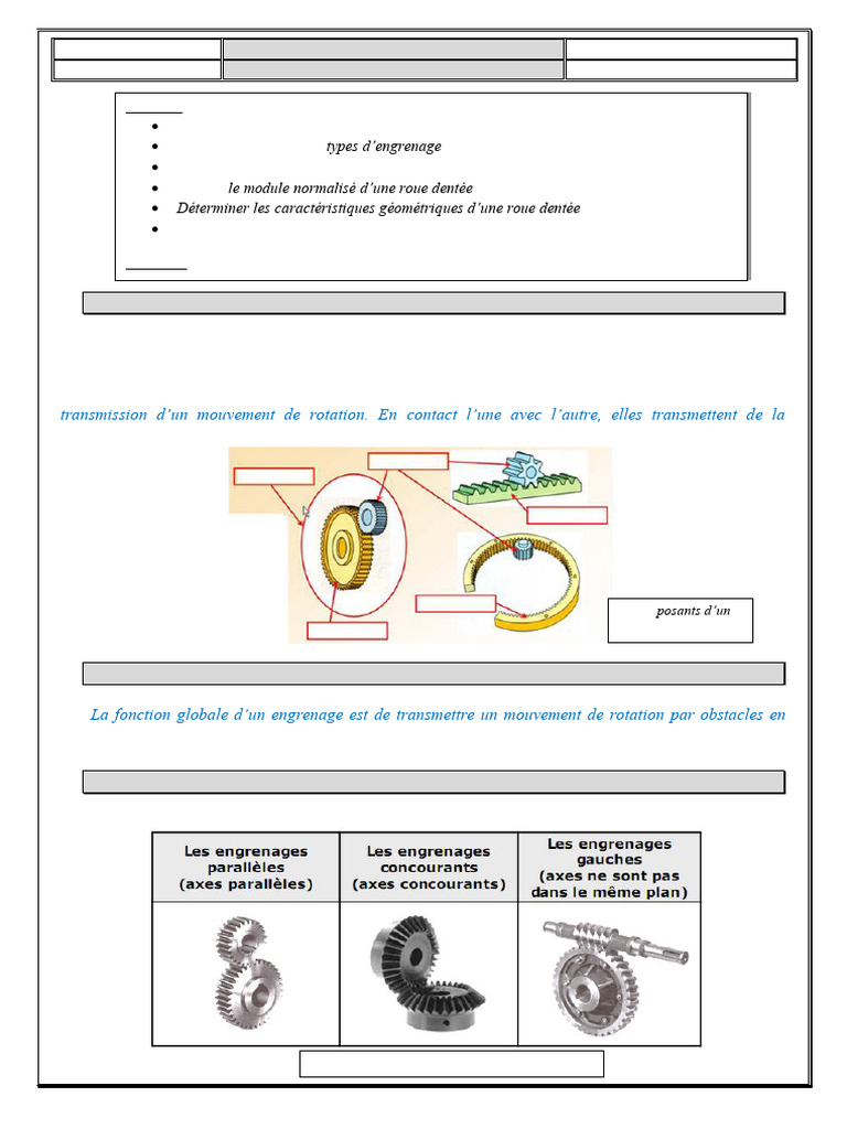 Engrenages droits à denture droite | PDF | Engrenage | Ingénierie mécanique