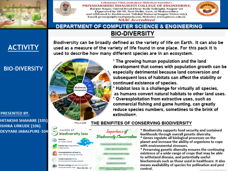 Importance of Biodiversity Conservation | PDF | Biodiversity ...