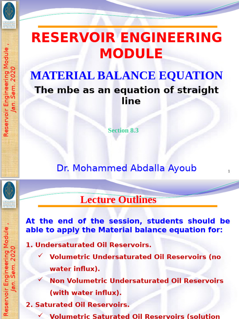 Material Balance in Reservoir Engineering | PDF | Petroleum Reservoir ...