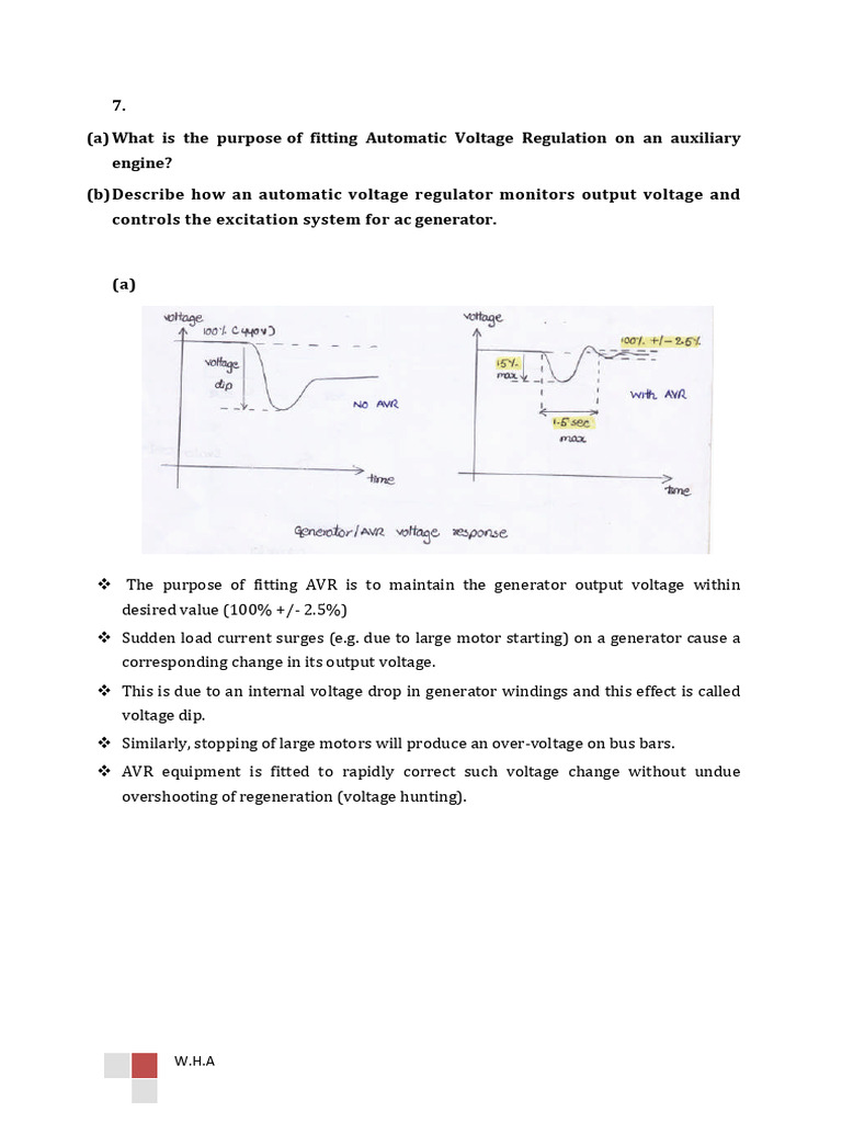 AVR Function in Generator Control | PDF