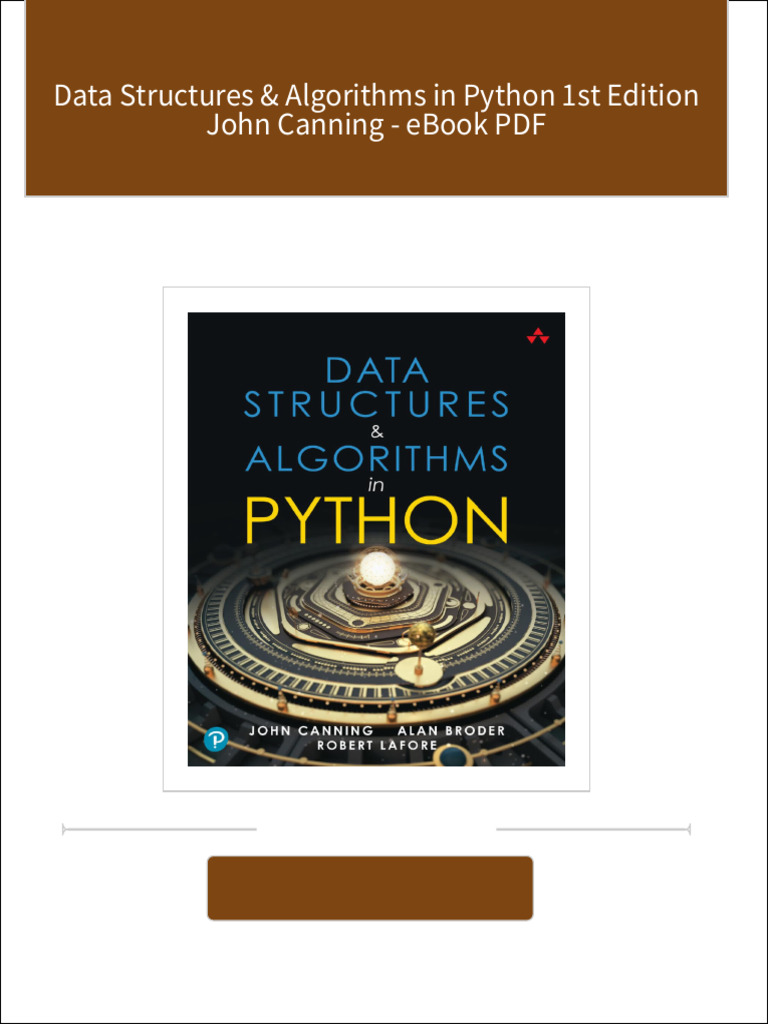 Data Structures & Algorithms in Python 1st Edition John Canning - eBook ...