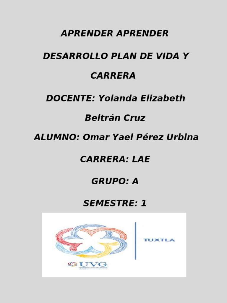 Plan de Vida y Carrera: Claves para el Éxito | PDF | Aprendizaje | Business