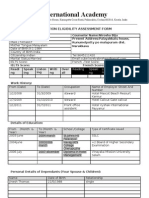 Migration Eligibility Assessment Form