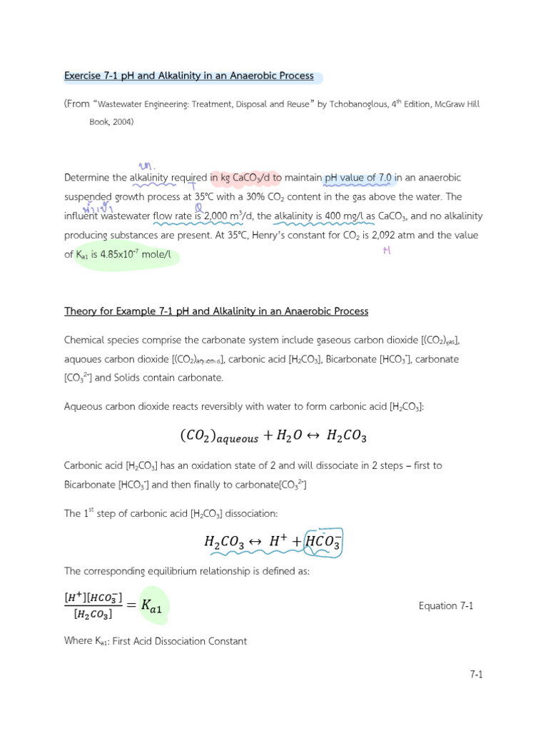 pH and Alkalinity in Anaerobic Processes | PDF | Bicarbonate | Carbonate
