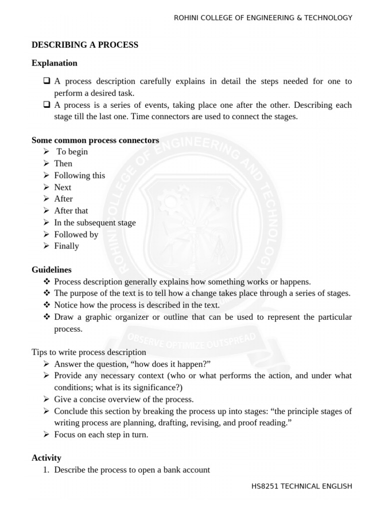 How to Describe a Process Effectively | PDF | Chocolate