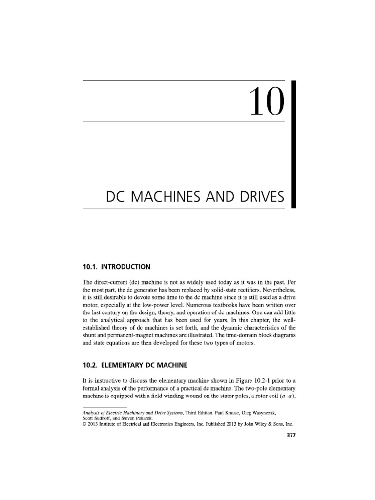 DC+Machines+Part 1+of+1 | PDF