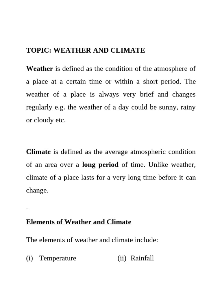Understanding Weather and Climate Basics | PDF | Weather | Humidity