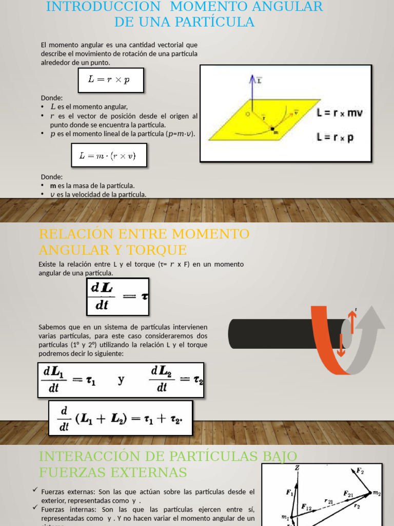 Momento Angular y Dinámica de Partículas | PDF | Esfuerzo de torsión ...