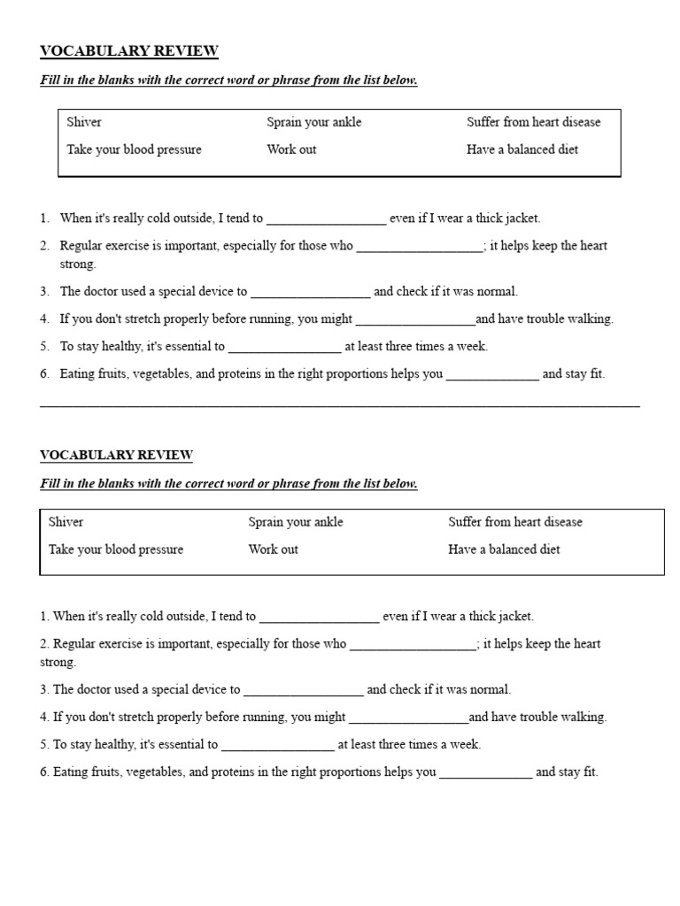 VOCABULARY unit 6 | PDF