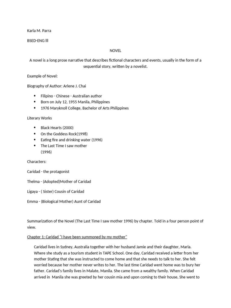 Written Novel Report - WPS Office | PDF