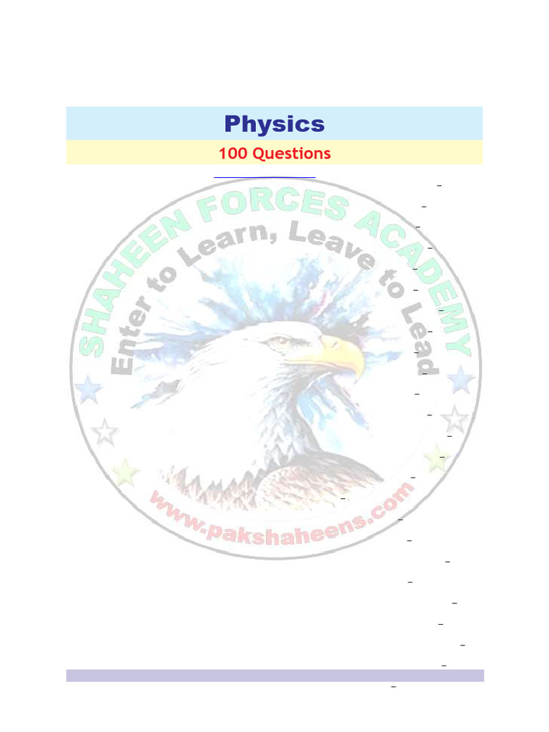 Physics: 100 Key Questions Explained | PDF | Radiation | Neutron