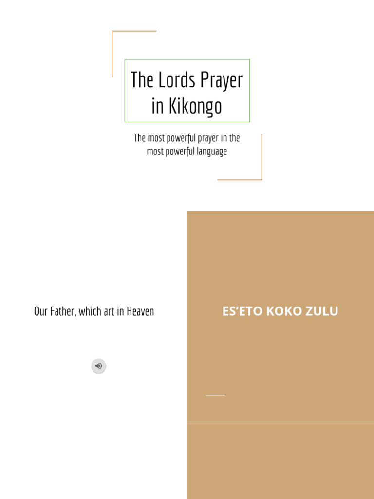Lords Prayer in Kikongo Translation | PDF