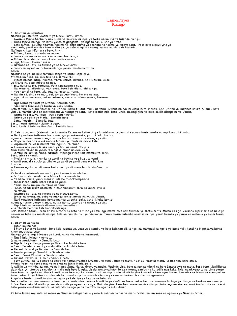 Kikongo Prayer | PDF