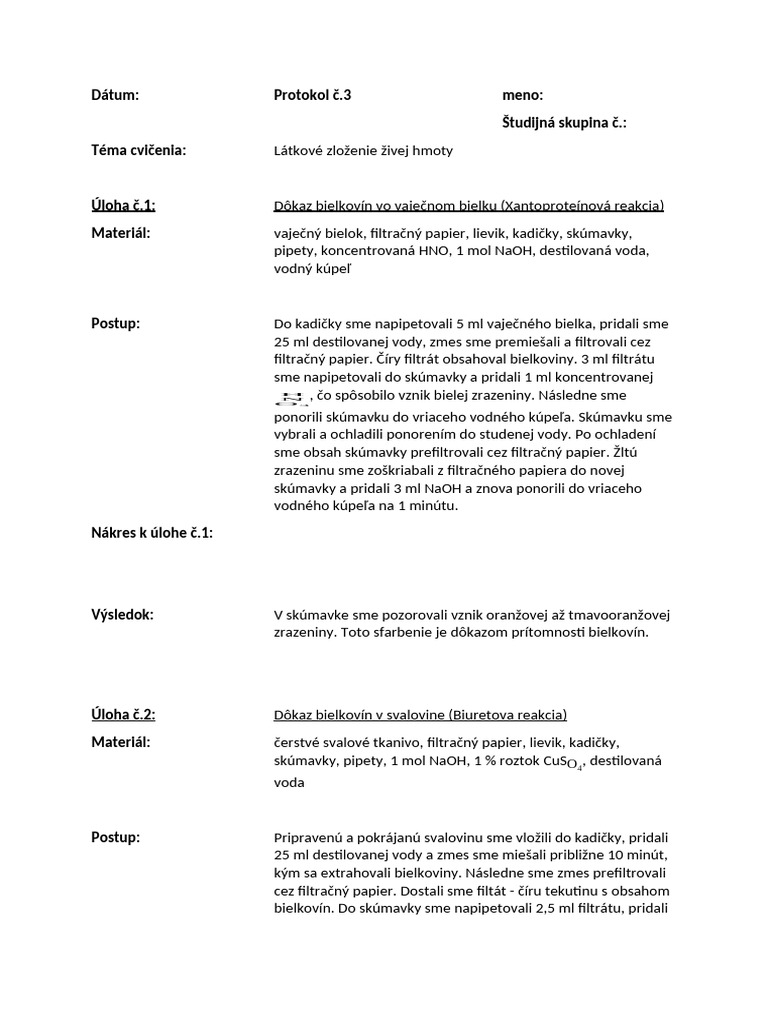 Protokol Č.3 Bio | PDF