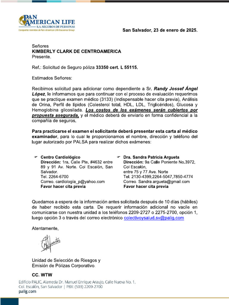 Carta Cert.l55115 | PDF