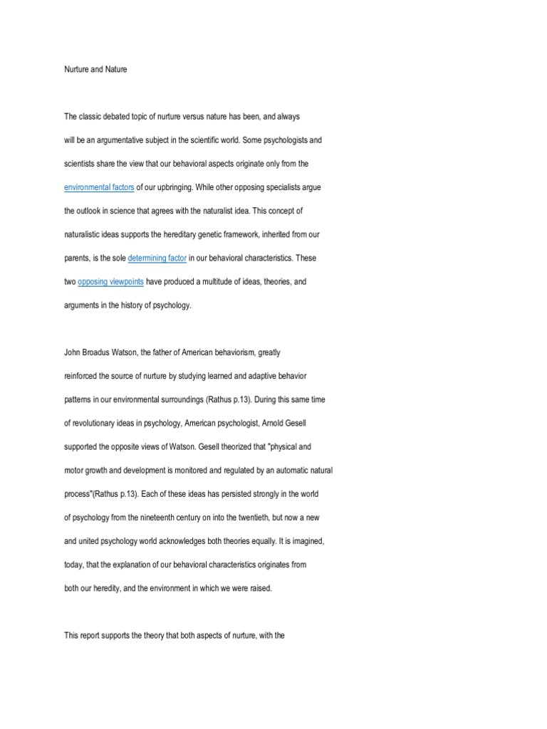 Nurture and Nature | Nature Versus Nurture | Sexual Orientation