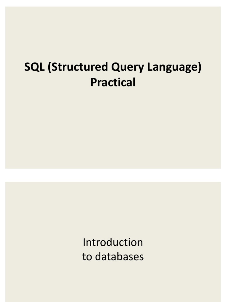 SQL Practical | PDF | Sql | Databases