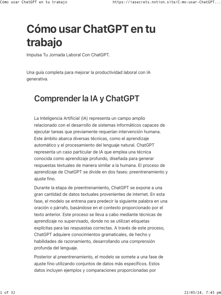 Usos de ChatGPT en el Trabajo | PDF | Inteligencia artificial ...