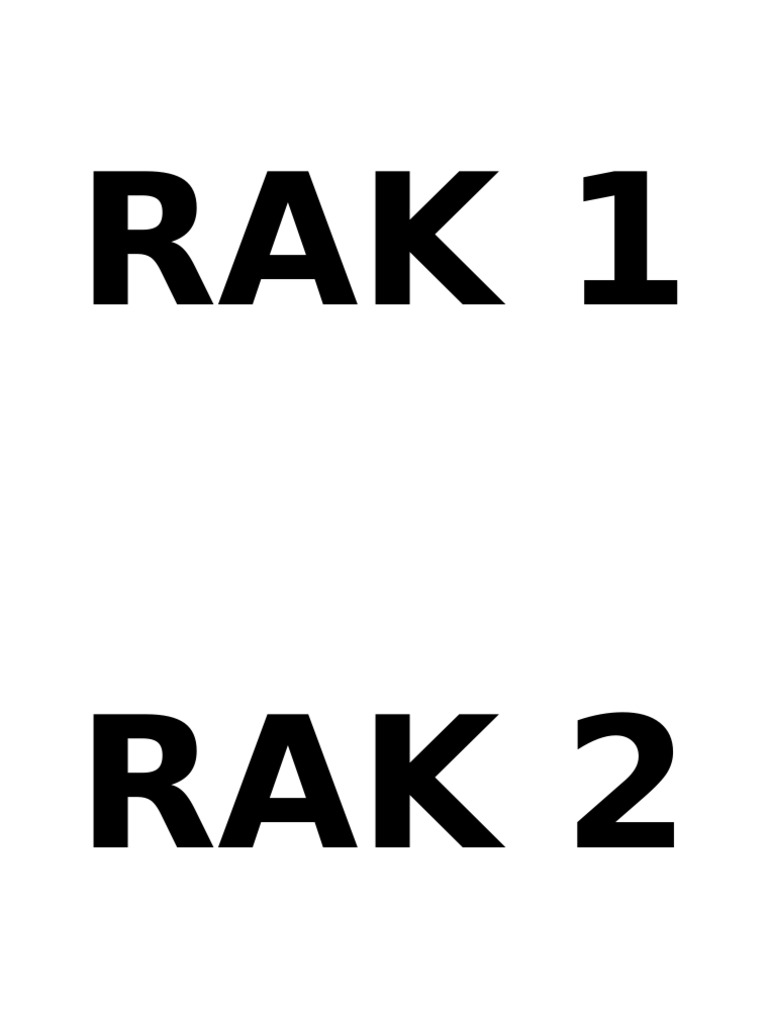 RAK 1 Dan RAK 2 | PDF