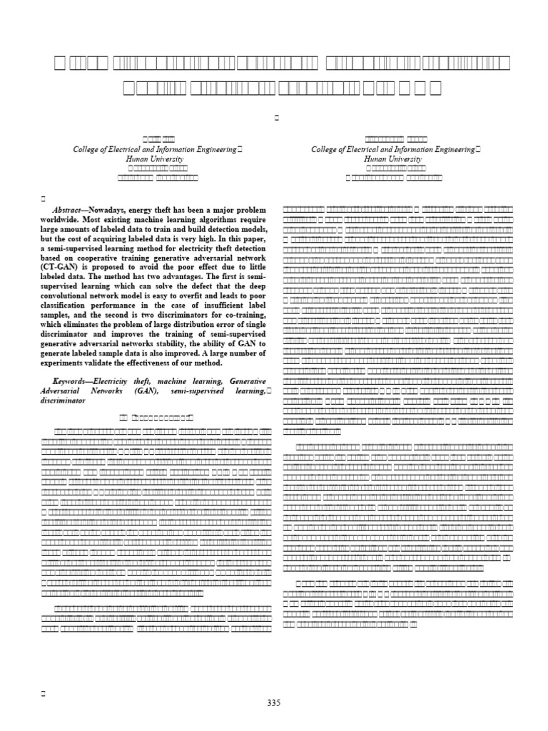 A Semi-Supervised Learning Method For Electricity Theft Detection Based ...