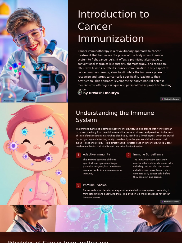 Introduction To Cancer Immunization | PDF | Immune System | Immunotherapy