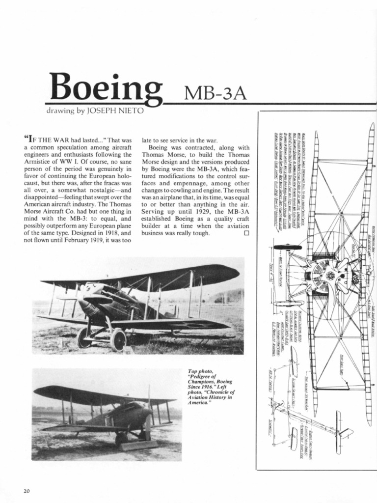 Scale Aircraft Drawings Vol. 1 06 - Boeing MB-3A | PDF