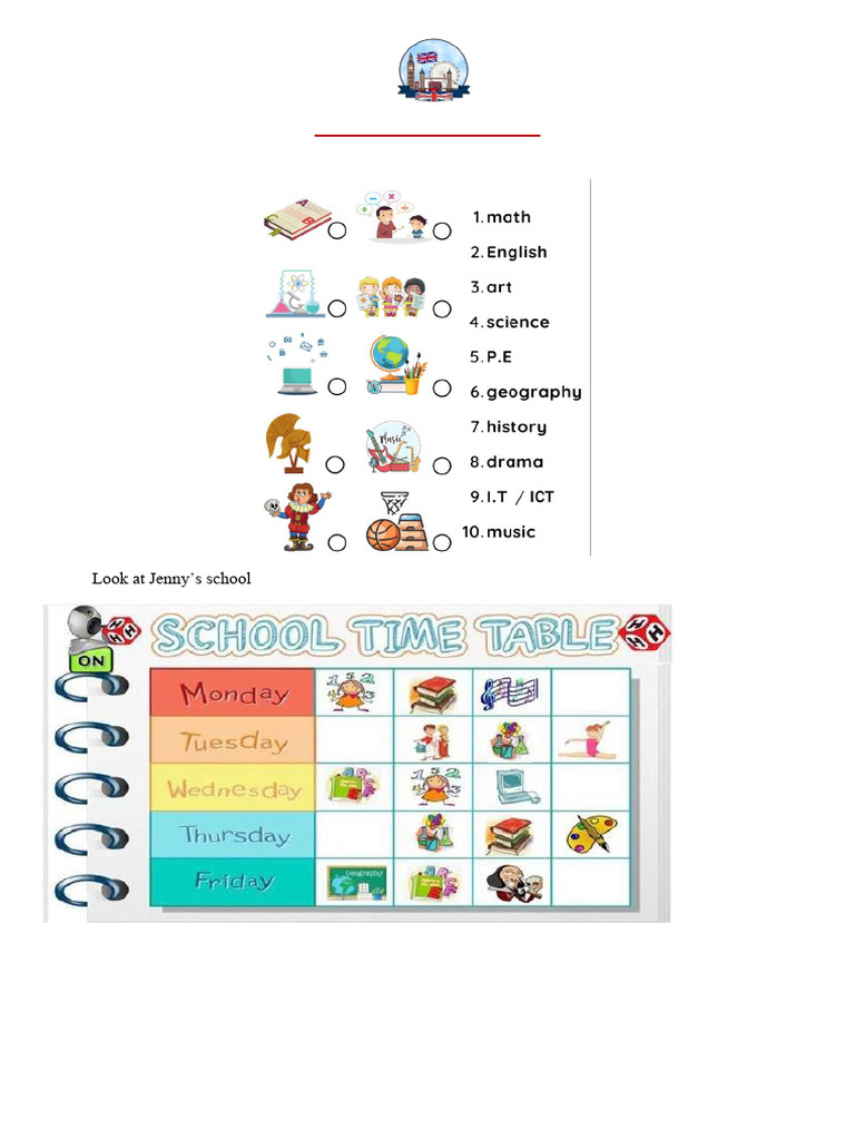 School Timetable Activities | PDF