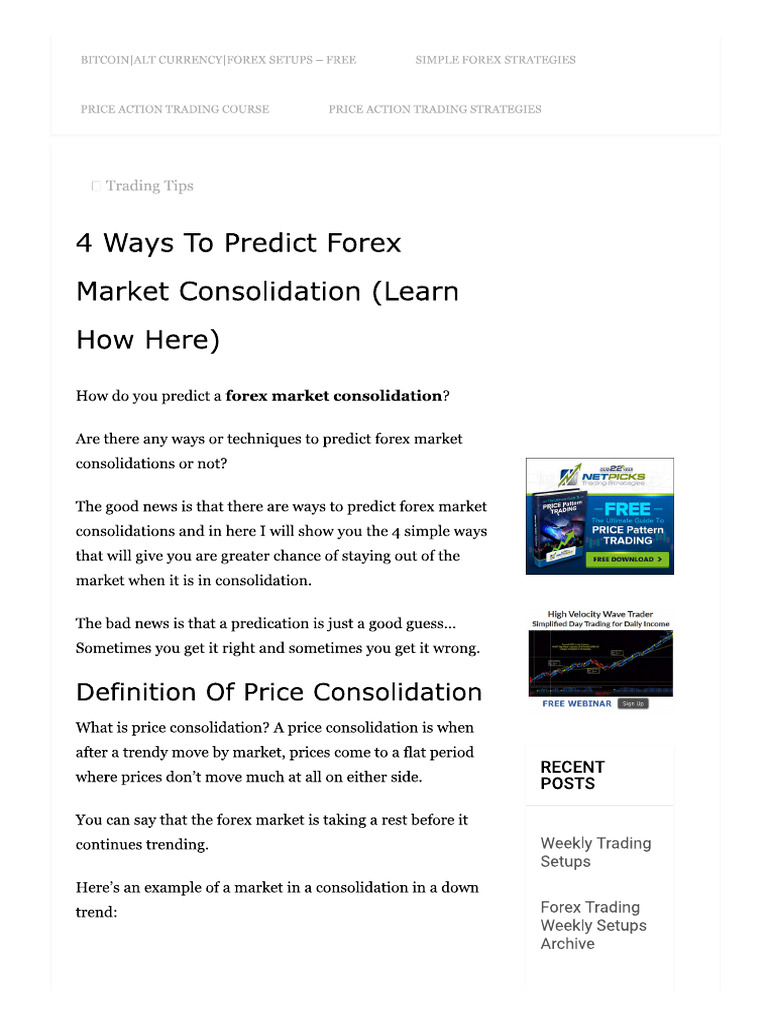4 Ways To Predict Forex Market Consolid...n How Here) _ Forex Trading ...