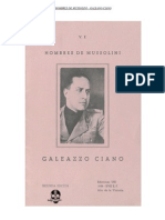 Hombres de Mussolini Galeano Ciano 1939