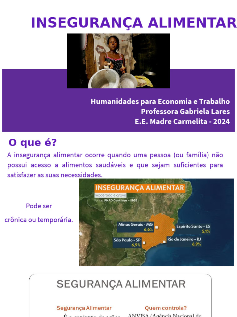 Insegurança Alimentar | PDF | Fome | Segurança dos alimentos