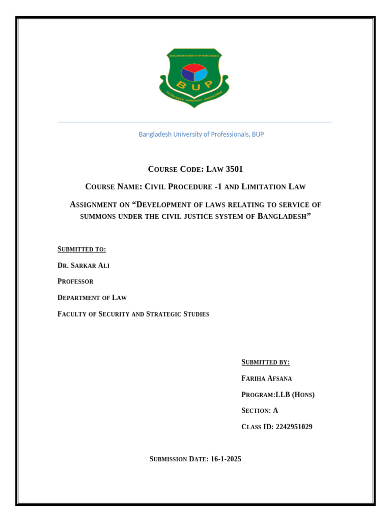 Evolution of Summons Service in CPC | PDF | Lawsuit | Summons