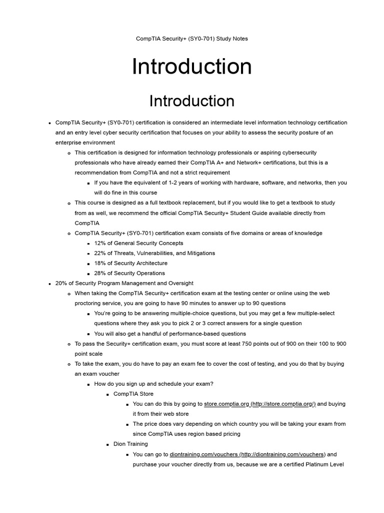 CompTIA Security+ SY0-701 Study Guide | PDF | Security | Computer Security