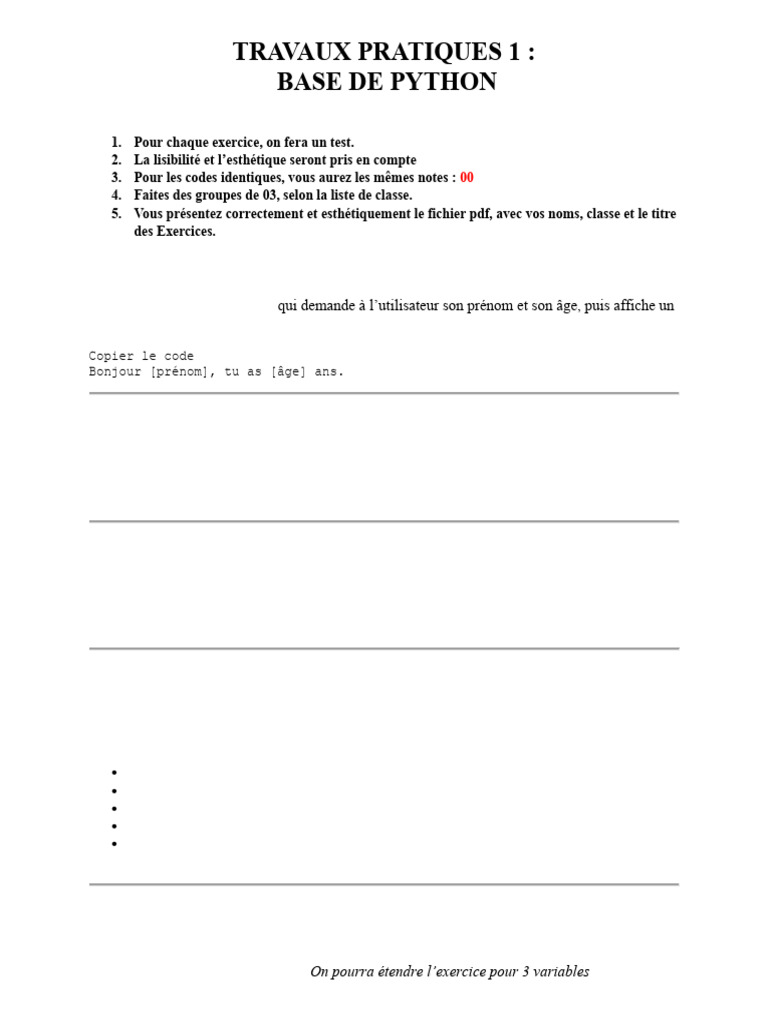 Exercices Pratiques de Python | PDF | Triangle | Mathématiques