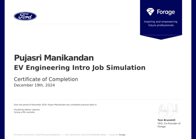 Ford Certificate | PDF