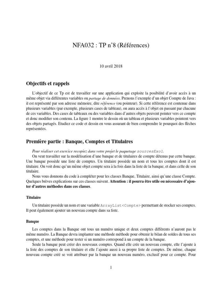 TP Java : Gestion de Banque et Comptes | PDF | Java (Langage de ...