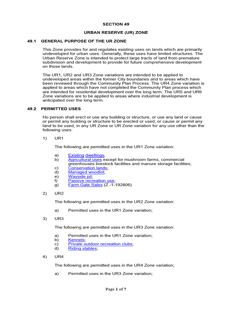 Zoning By-Law Section 49 | PDF | Zoning | Urbanization