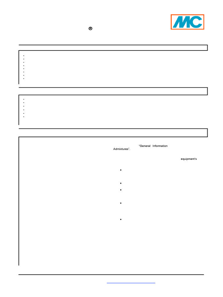 Admixture_MC-TechniFlow 06 - TDS | PDF | Concrete | Mechanical Engineering