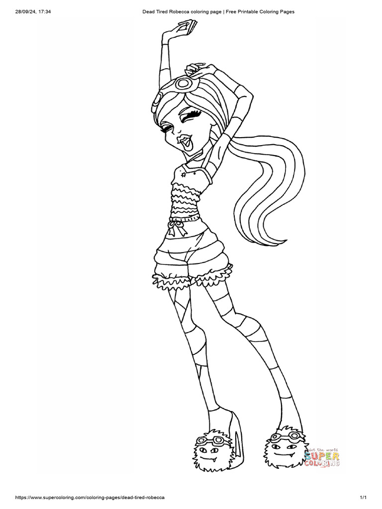 Dead Tired Robecca Coloring Page | PDF