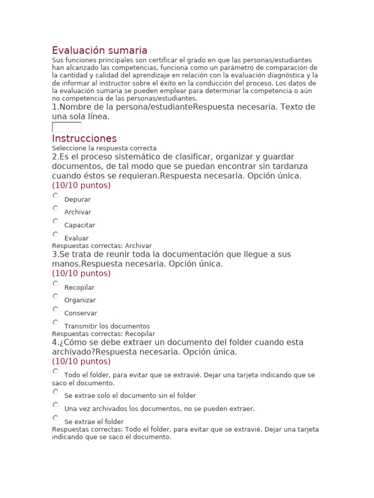 Evaluación Sumaria de Competencias | PDF | Archivo de computadora ...