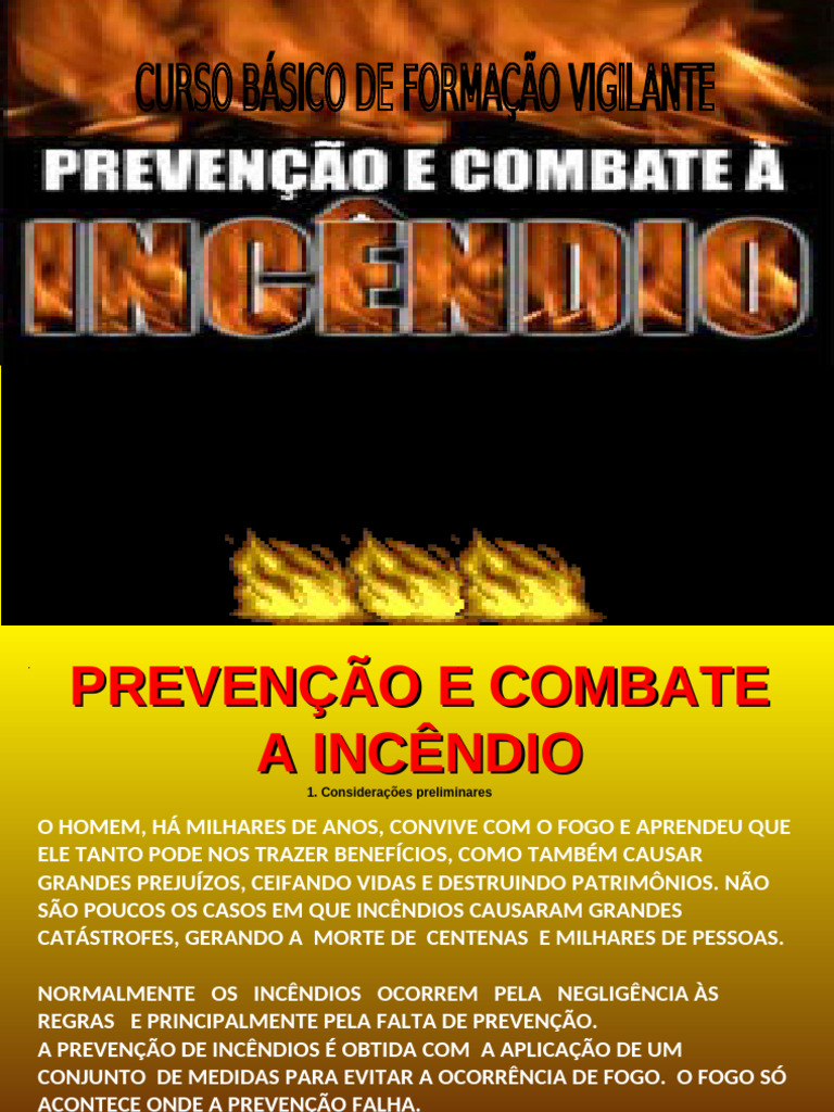 Prevenção e Combate a Incêndios: Guia Essencial | PDF | Combustão ...