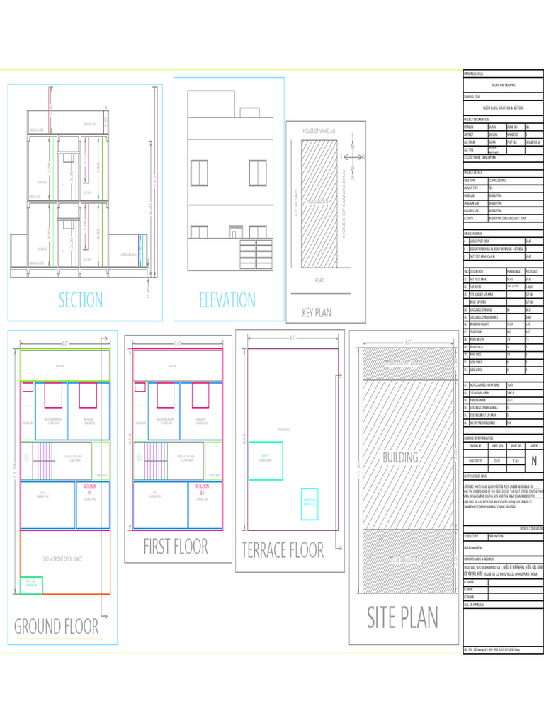 Residential Building Site Plan Details | PDF | Stairs