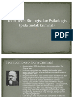 Teori Teoribiologisdanpsikologispadatindakkriminal 111015023843 Phpapp01