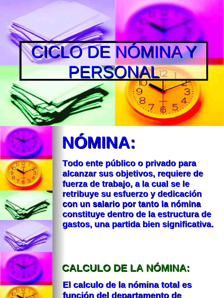 2013 Mod. Ciclo de Nomina | PDF | Salario | Salario mínimo