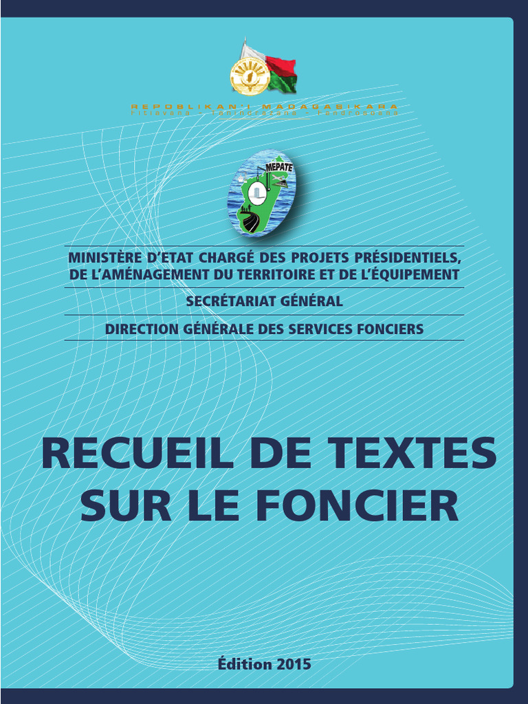 Recueil de Textes Foncier | PDF | Loi | État