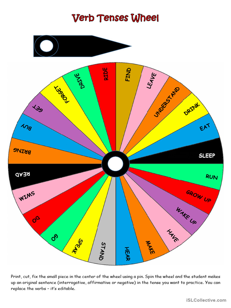 Pinwheel Activity for Tense Practice | PDF