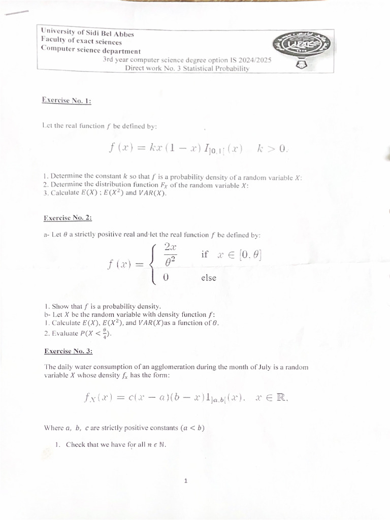 Td3 Proba | PDF