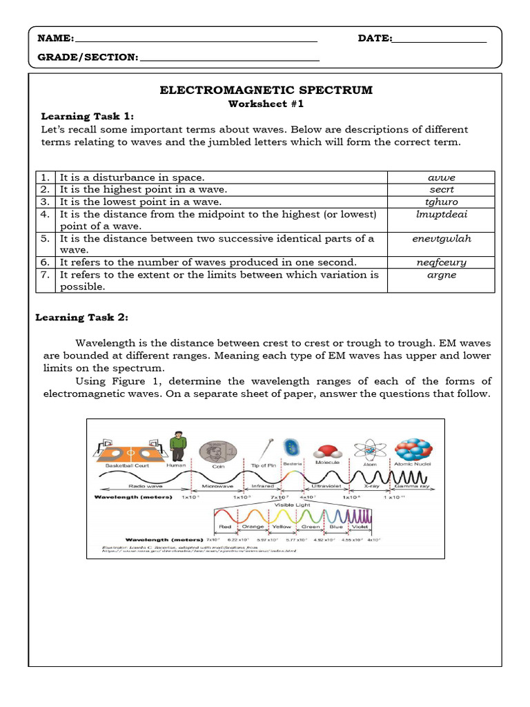 Week 1 2 - Worksheet 1 | PDF