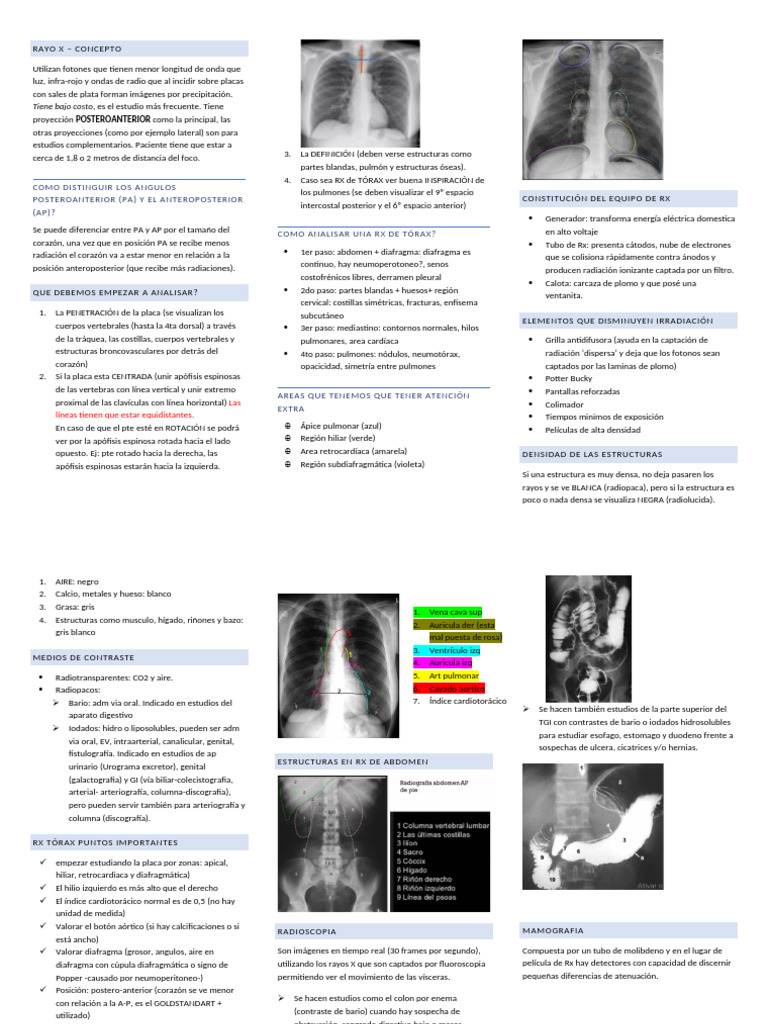 DX Por Imagen RXX | PDF | Pulmón | Corazón