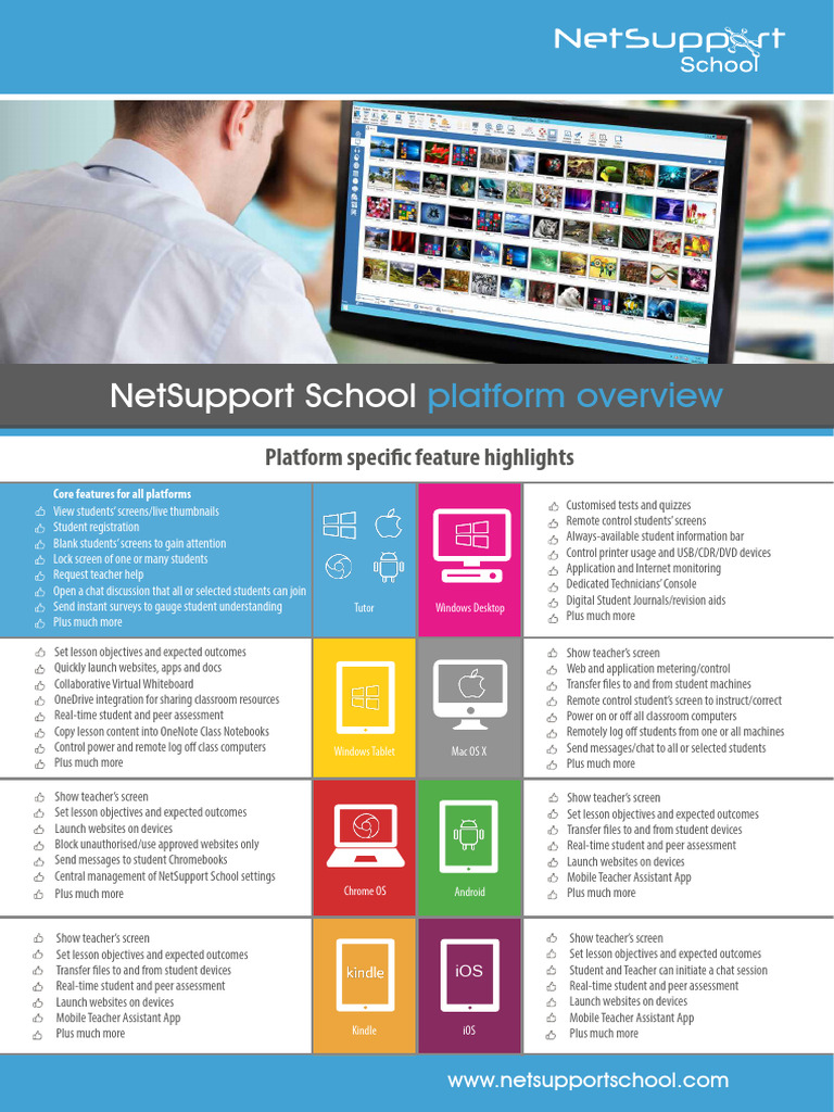 NetSupport School Features Overview | PDF | Mobile App | Ios